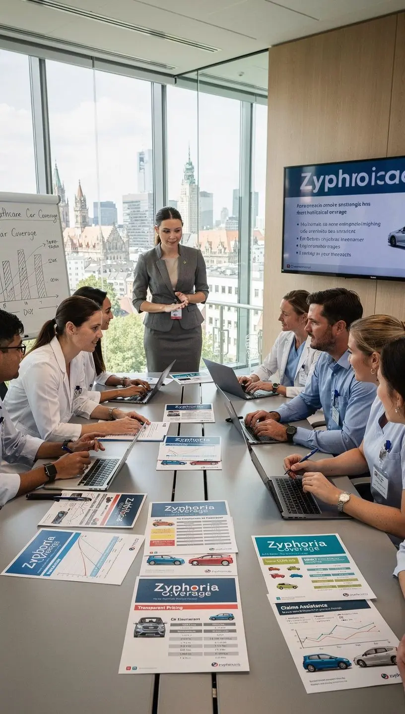 Eine glückliche Familie sitzt in ihrem Auto und genießt eine Reise durch die Landschaft.